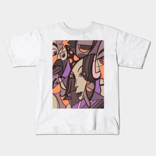 portrait cubism Kids T-Shirt